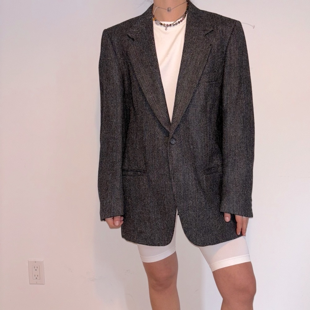 Vintage Wool Blazer Men’s Oversized Style